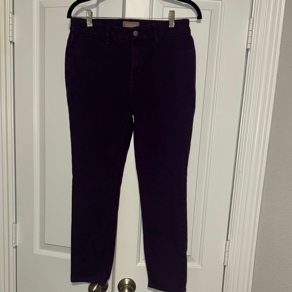 Chico's Deep Purple Skinny Jeans
